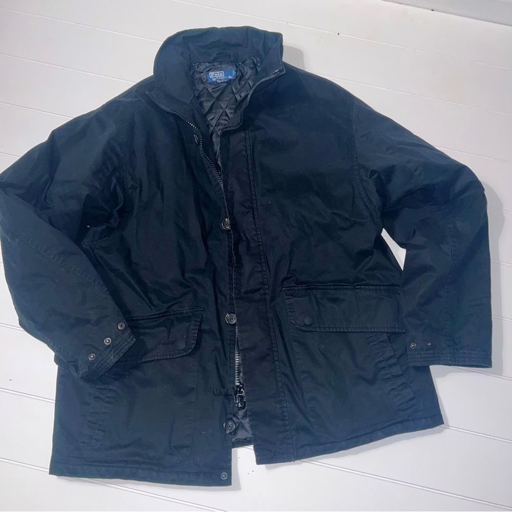 Polo Ralph Lauren Men’s Quilted Field Jacket – Black Barn Coat, Size L